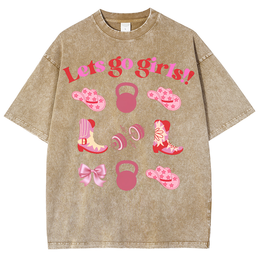 Lets Go Girls Washed Oversized T-Shirt
