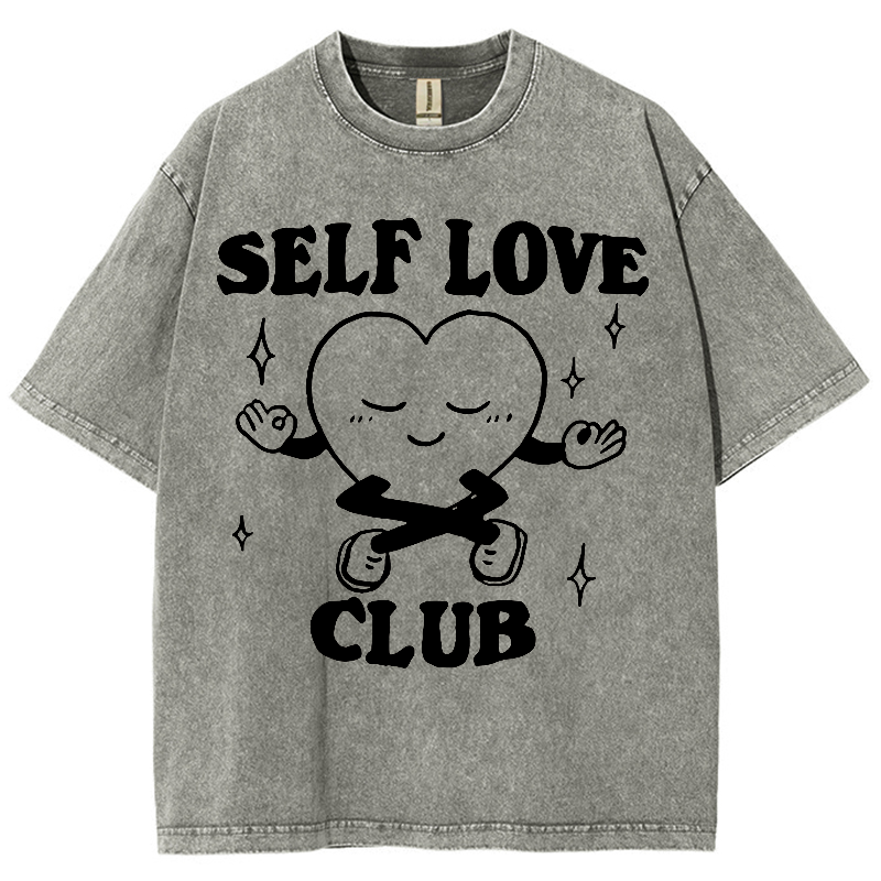 Aesthetic Self Love Unisex Fit Washed Oversized T-Shirt