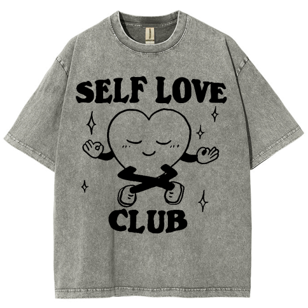 Aesthetic Self Love Unisex Fit Washed Oversized T-Shirt