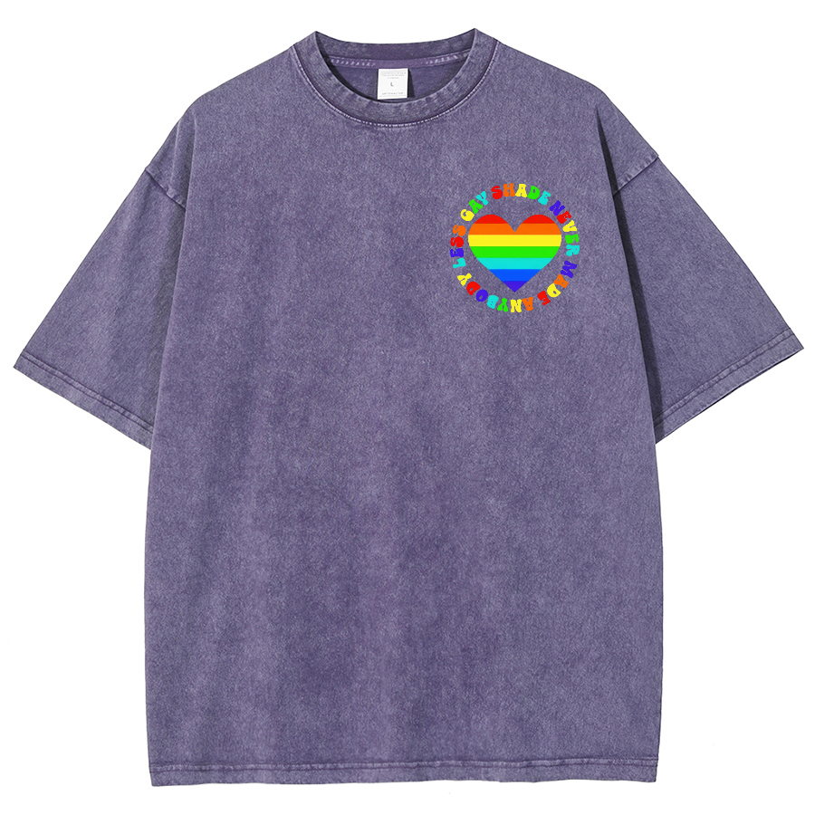 Shade Never Made Anyboday Less Gay Unisex Fit Washed Oversized T-Shirt