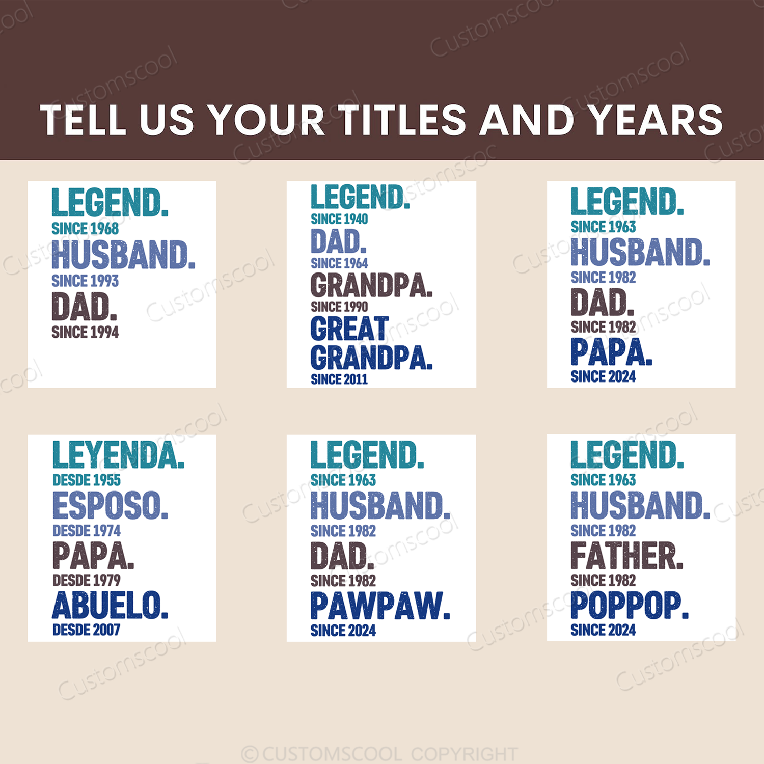 Legend Husband Dad Grandpa Personalized Custom Unisex Fit Washed T-Shirt