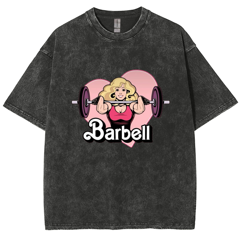 Barbell Girl Unisex Fit Washed T-Shirt