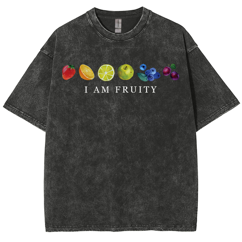 I Am Fruity Washed Oversized T-Shirt