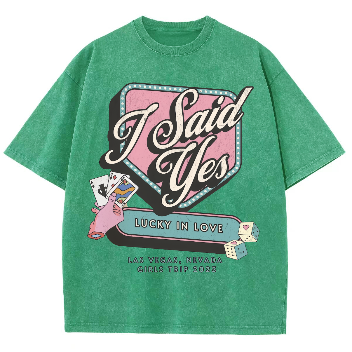 I Said Yes Unisex Fit Washed Oversized T-Shirt