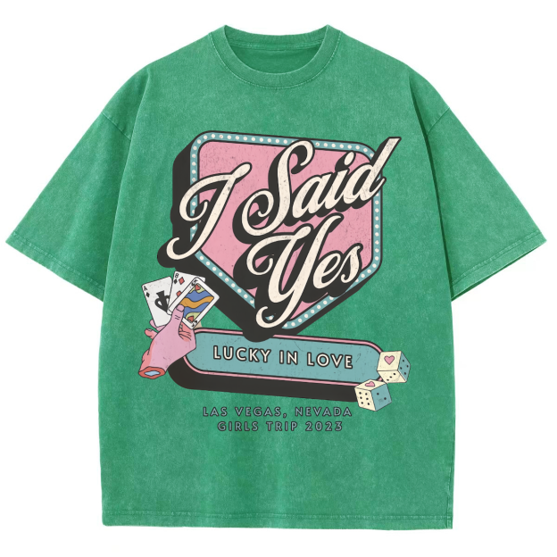 I Said Yes Unisex Fit Washed Oversized T-Shirt