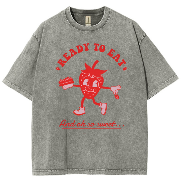 Ready To Eat Vintage Snowflake Washed T-Shirt