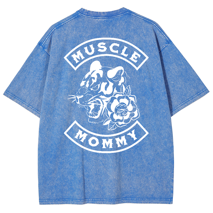 Muscle Mommy Unisex Fit Washed Oversized T-Shirt
