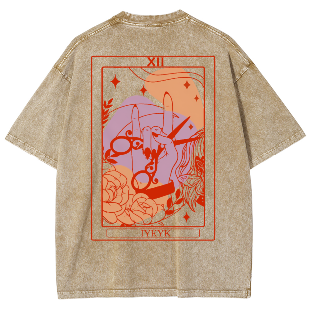 IYKYK Lesbian Sapphic Unisex Fit Washed T-Shirt