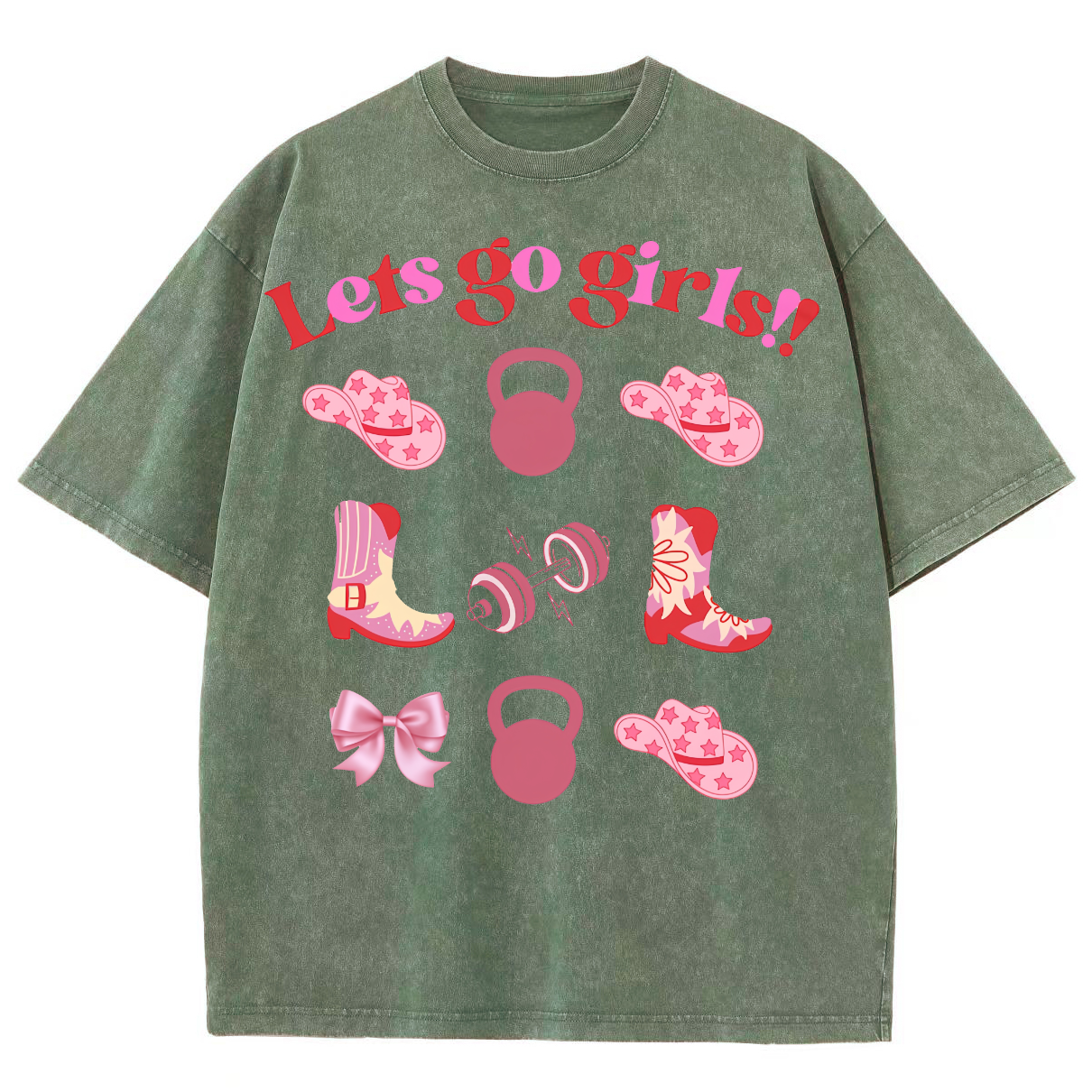Lets Go Girls Washed Oversized T-Shirt