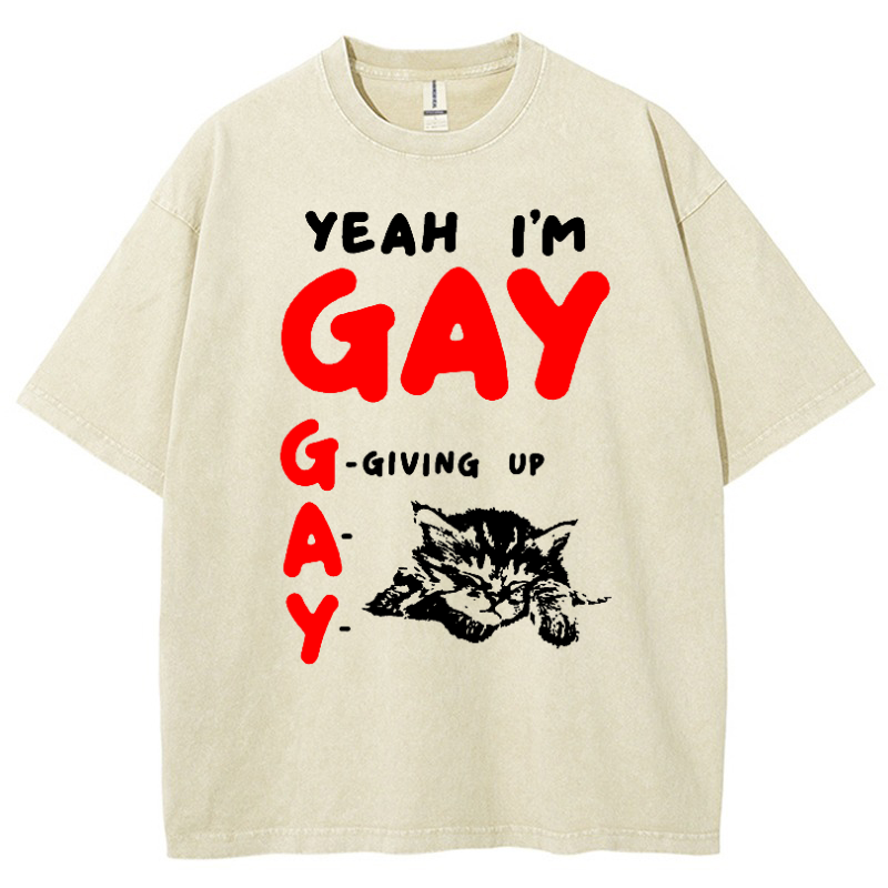 Give Up Vintage Snowflake Washed T-Shirt