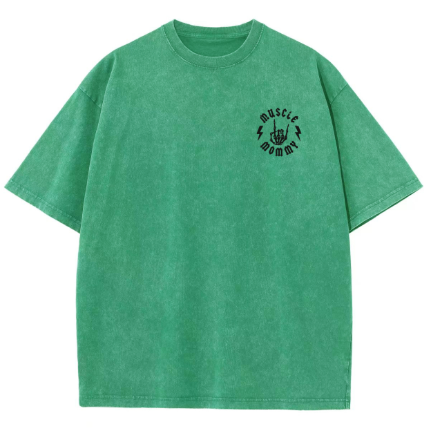 Muscle Mommy Unisex Fit Washed Oversized T-Shirt