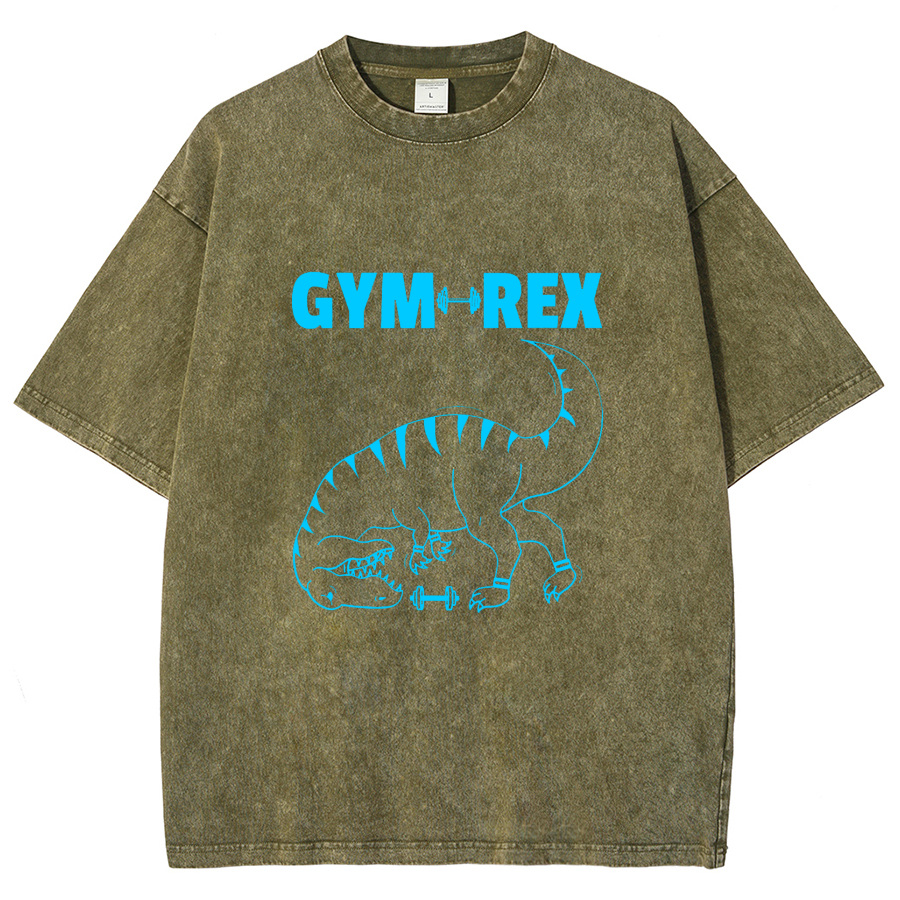 Gym Workout Weights Lifting Unisex Fit Washed T-Shirt