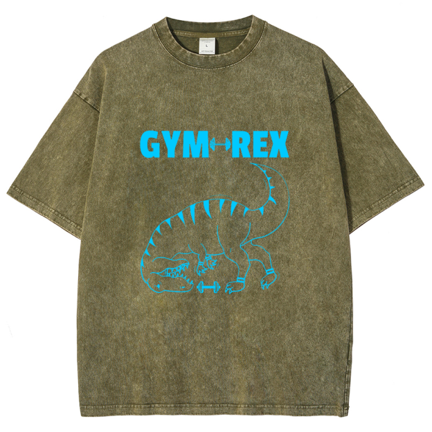 Gym Workout Weights Lifting Unisex Fit Washed T-Shirt