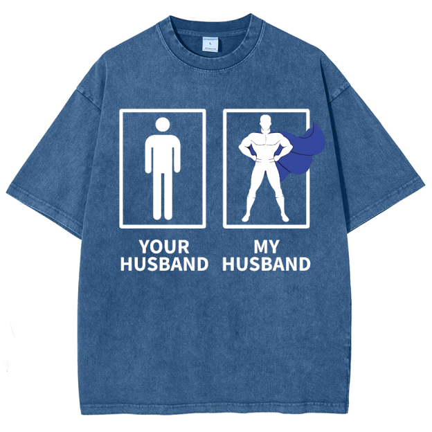 My Husband Unisex Fit Washed Oversized T-Shirt