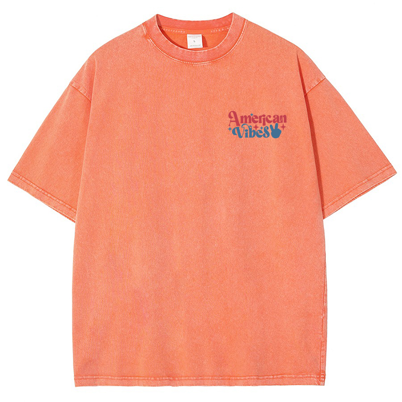American Vibes Vintage Snowflake Washed T-Shirt