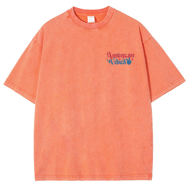 American Vibes Vintage Snowflake Washed T-Shirt