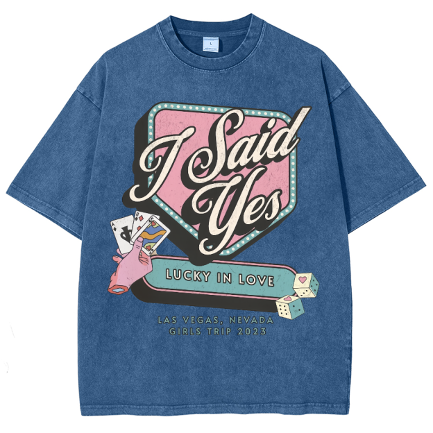 I Said Yes Unisex Fit Washed Oversized T-Shirt