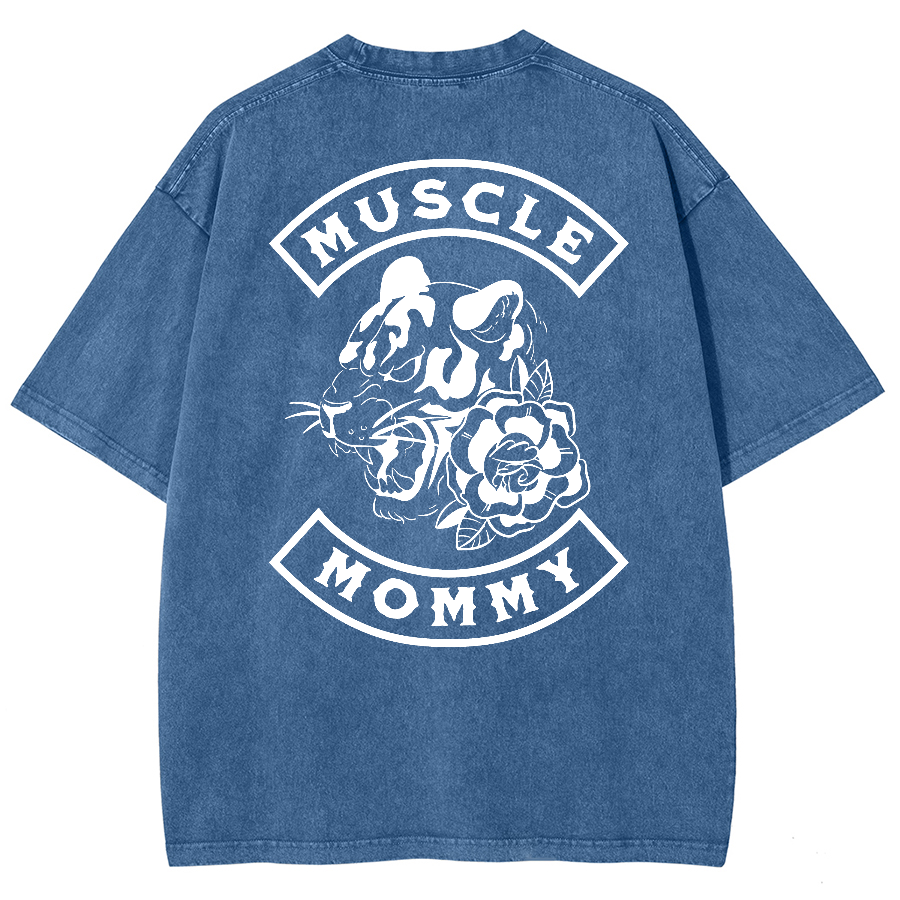 Muscle Mommy Unisex Fit Washed Oversized T-Shirt