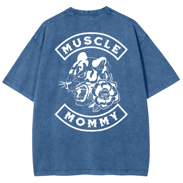Muscle Mommy Unisex Fit Washed Oversized T-Shirt