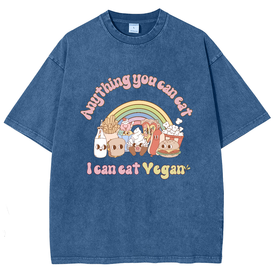 I Can Eat Yegan Unisex Fit Washed T-Shirt