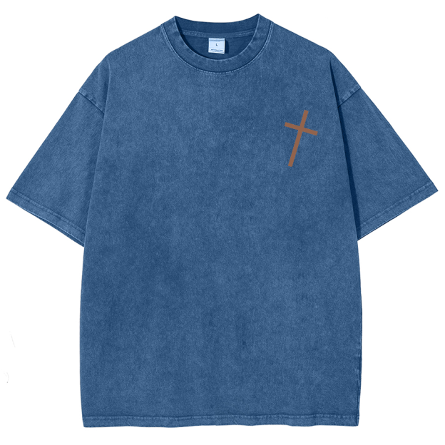 For God So Loved The World Unisex Fit Washed Oversized T-Shirt