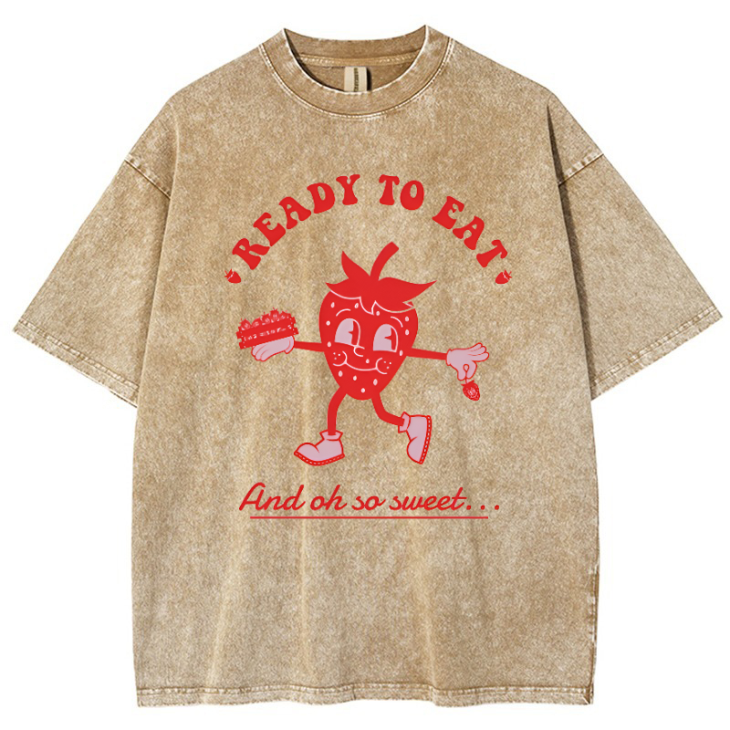 Ready To Eat Vintage Snowflake Washed T-Shirt