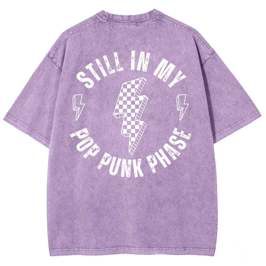 Still In My Pop Punk Phase Unisex Fit Washed Oversized T-Shirt
