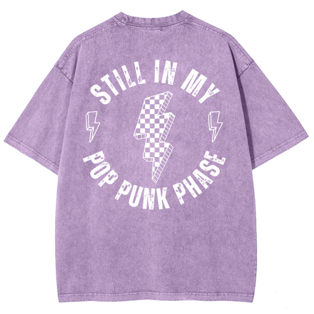 Still In My Pop Punk Phase Unisex Fit Washed Oversized T-Shirt