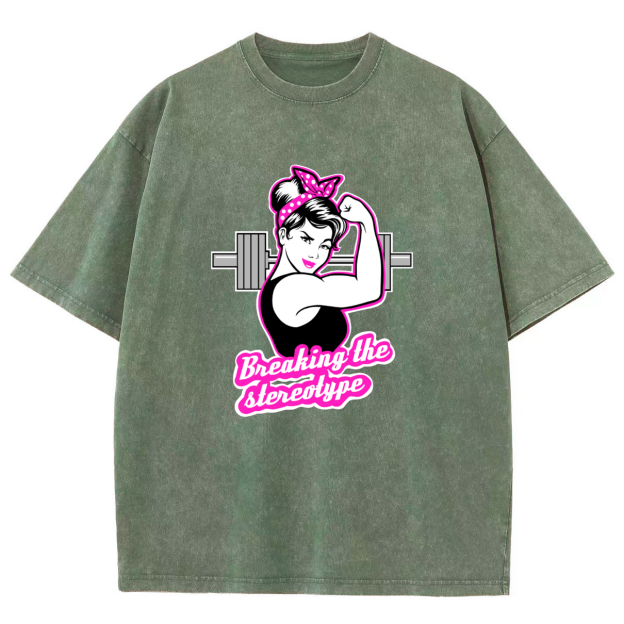Barbell Girl Unisex Fit Washed T-Shirt