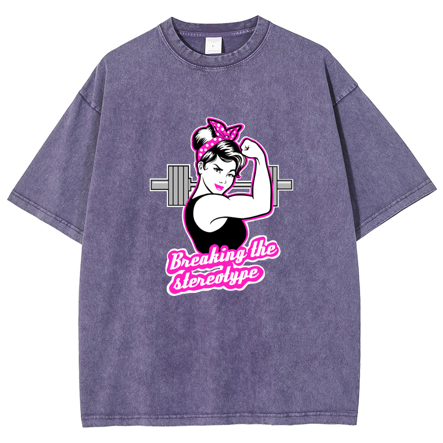 Barbell Girl Unisex Fit Washed T-Shirt