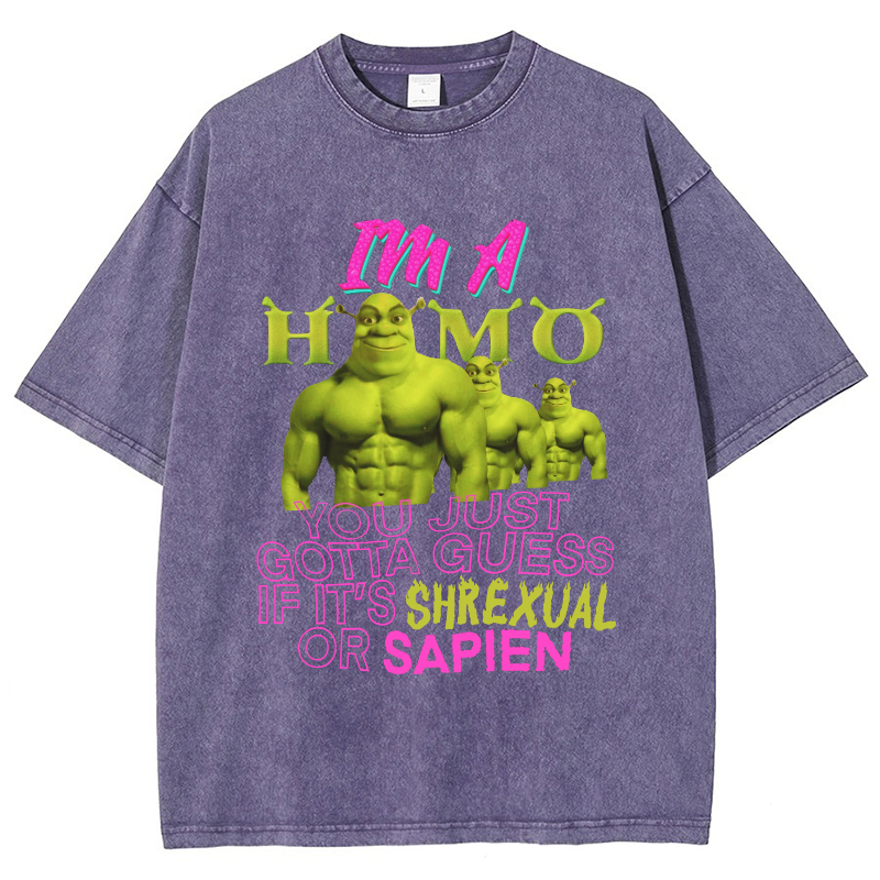 Shrek Is Life Vintage Snowflake Washed T-Shirt