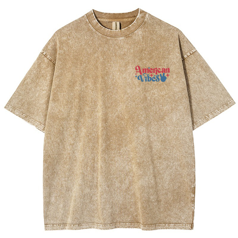 American Vibes Vintage Snowflake Washed T-Shirt