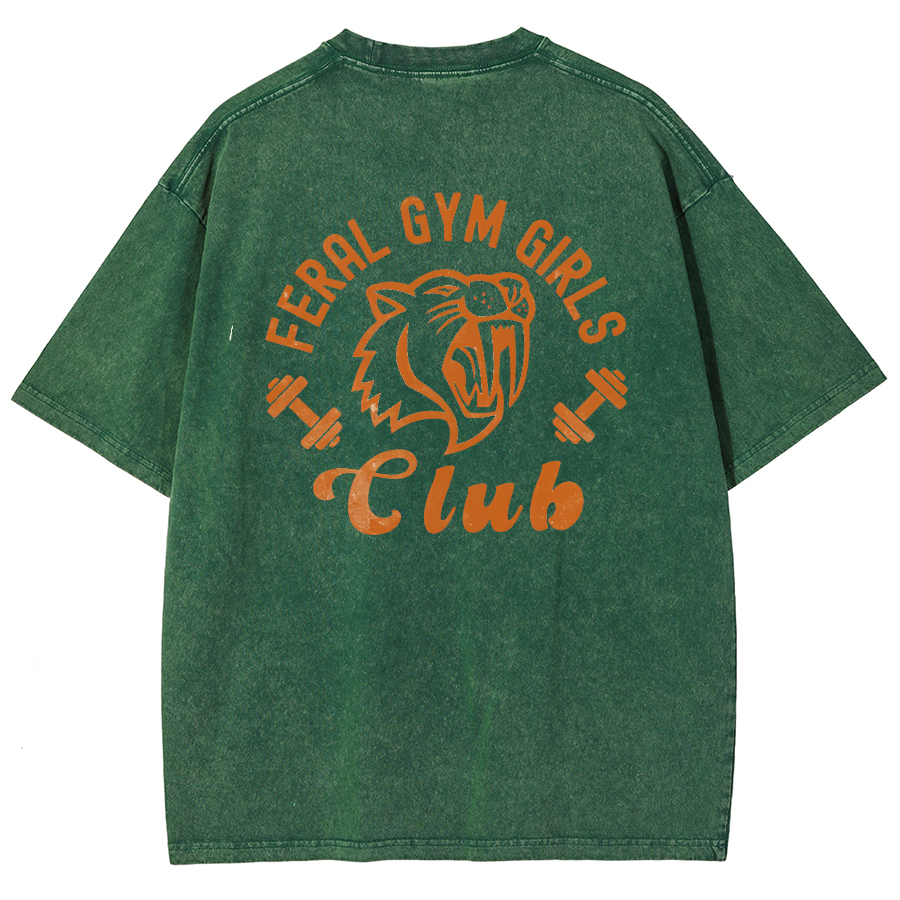 Feral Gym Girl Washed Oversized T-Shirt