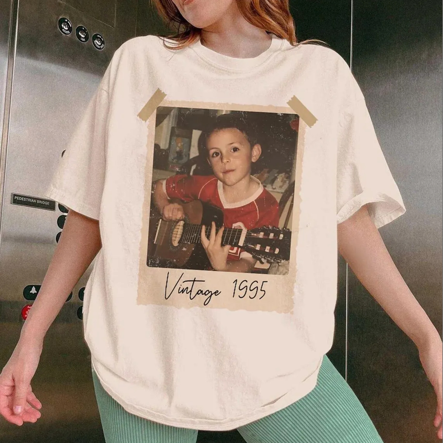 Vintage Addcustom Photo Year Unisex Fit Washed T-Shirt Customscool