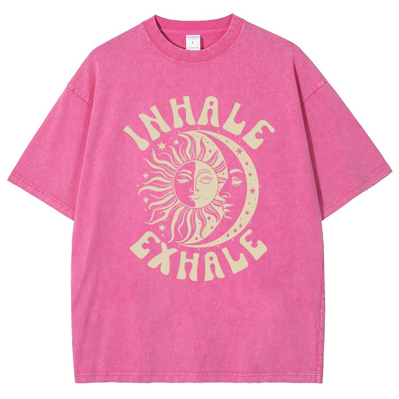 Inhale Exhale Vintage Snowflake Washed T-Shirt