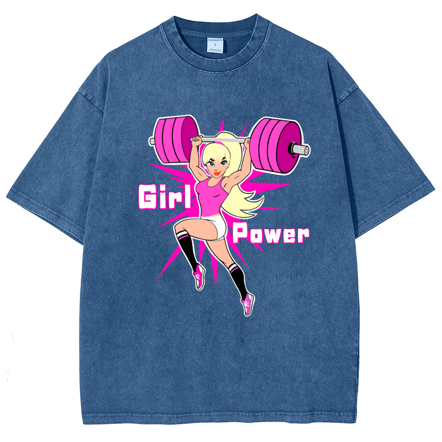 Girl Power Unisex Fit Washed T-Shirt