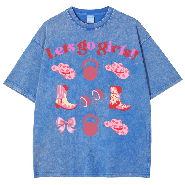 Lets Go Girls Washed Oversized T-Shirt