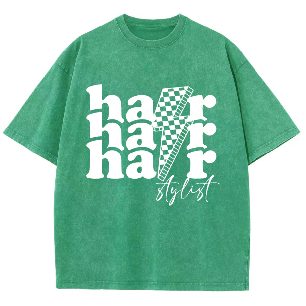 Hair Stylist Unisex Fit Washed T-Shirt