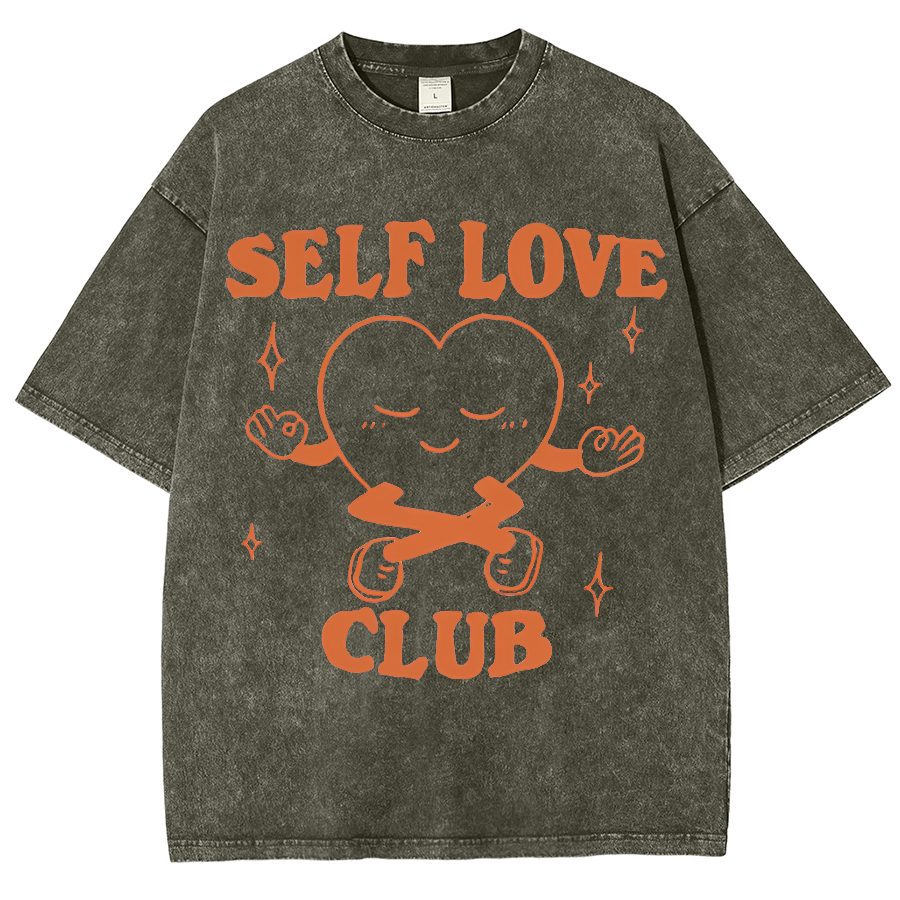Aesthetic Self Love Unisex Fit Washed Oversized T-Shirt