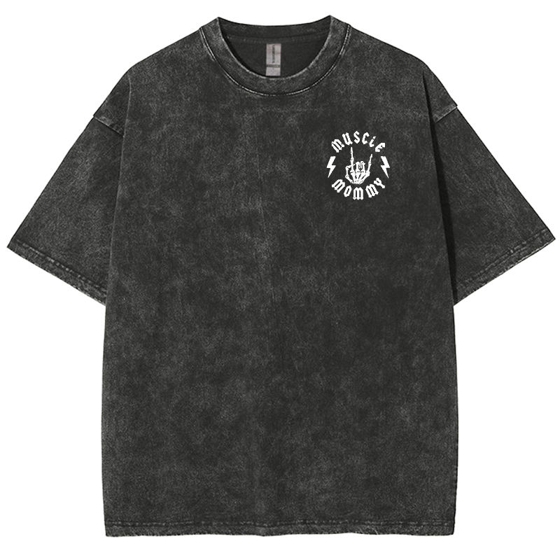 Muscle Mommy Unisex Fit Washed Oversized T-Shirt