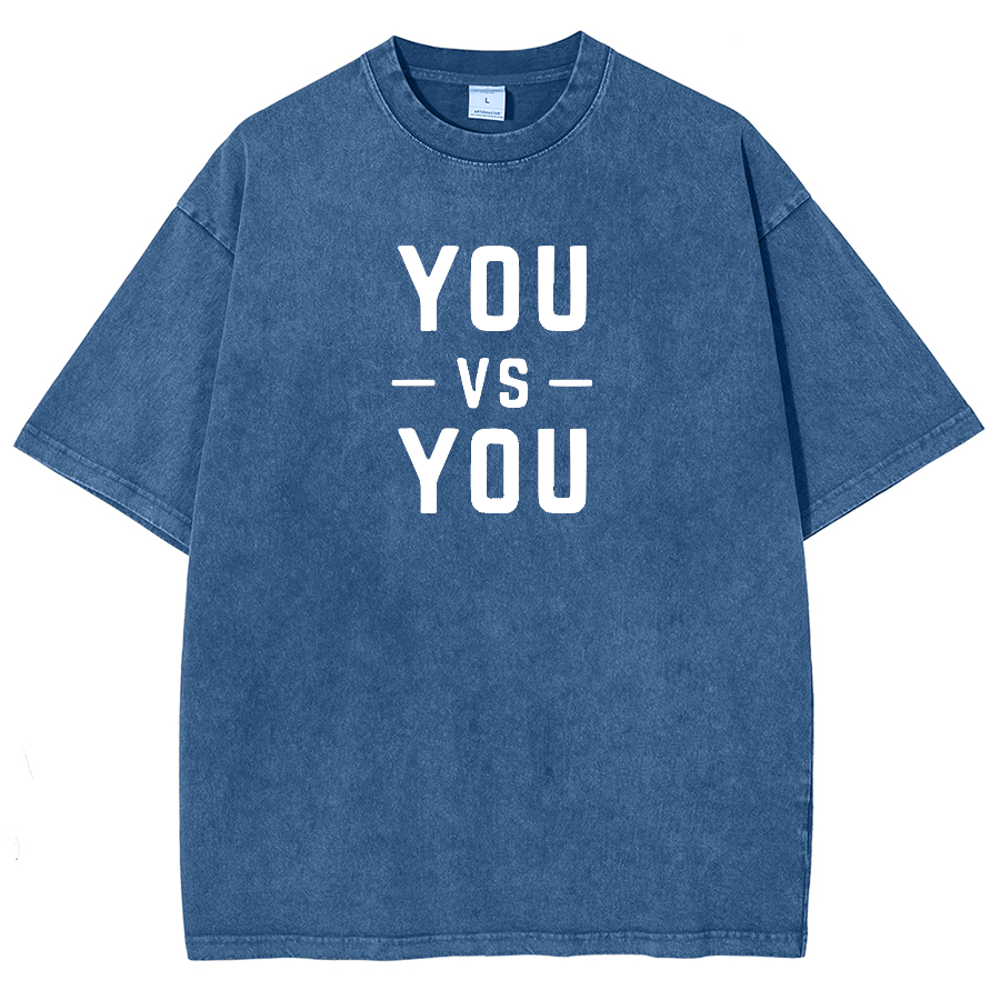 You VS You Unisex Fit Washed Oversized T-Shirt