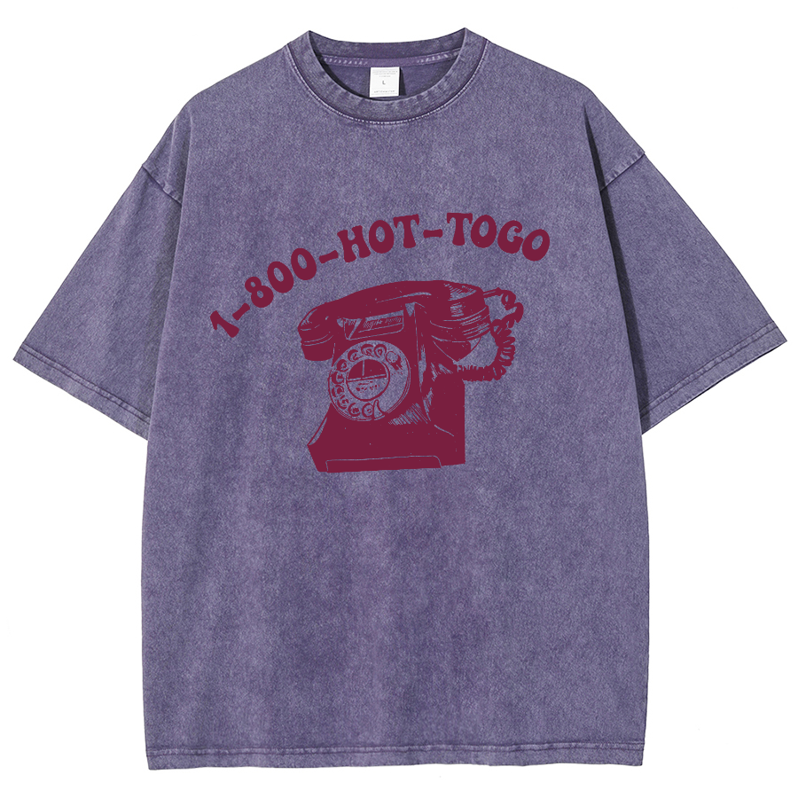 Hot Togo Unisex Fit Washed Oversized T-Shirt
