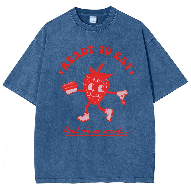 Ready To Eat Vintage Snowflake Washed T-Shirt