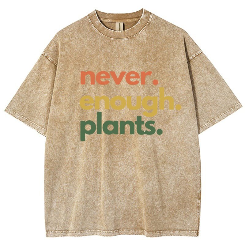 Never Enough Plants Vintage Snowflake Washed T-Shirt