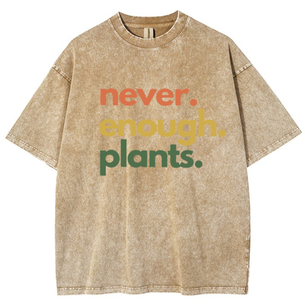 Never Enough Plants Vintage Snowflake Washed T-Shirt