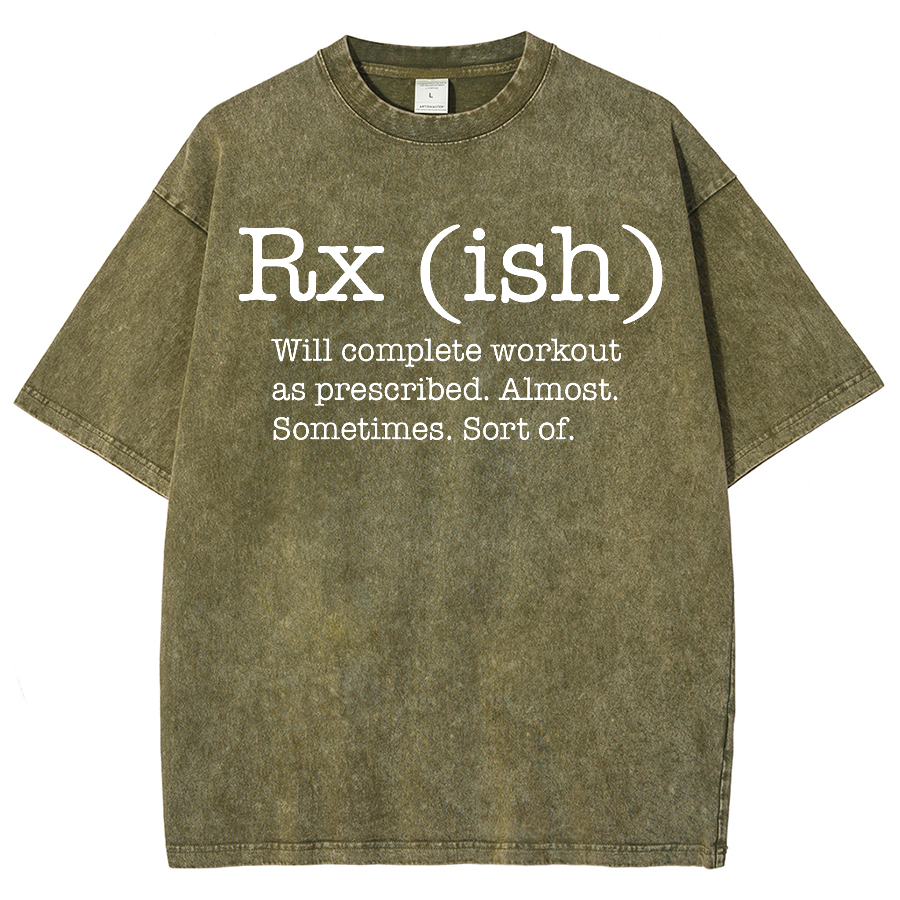 Rx ish Unisex Vintage Washed Short Sleeve T-Shirt