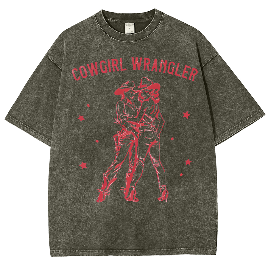 Cowgirl  Wrangler Washed Oversized T-Shirt