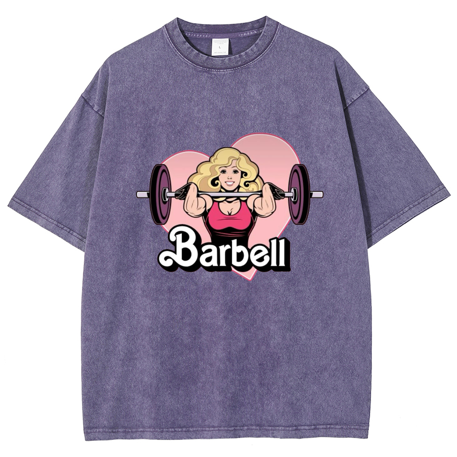 Barbell Girl Unisex Fit Washed T-Shirt