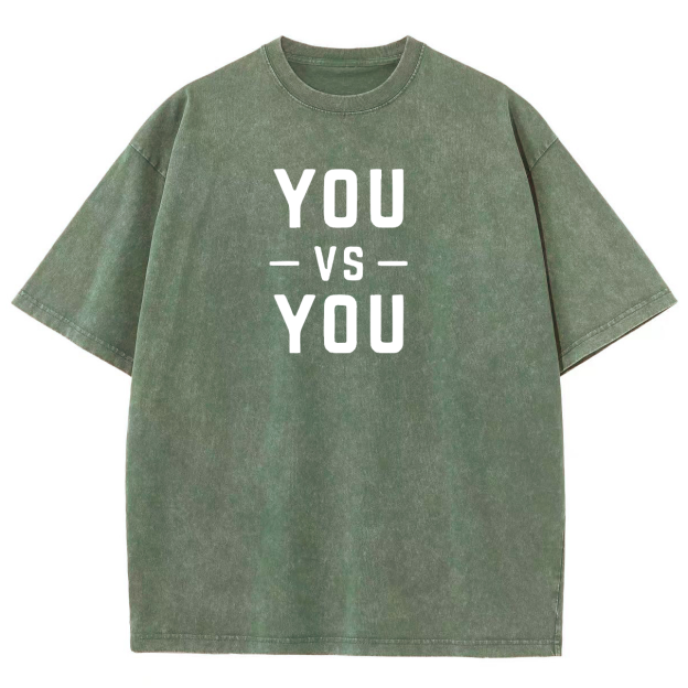 You VS You Unisex Fit Washed Oversized T-Shirt