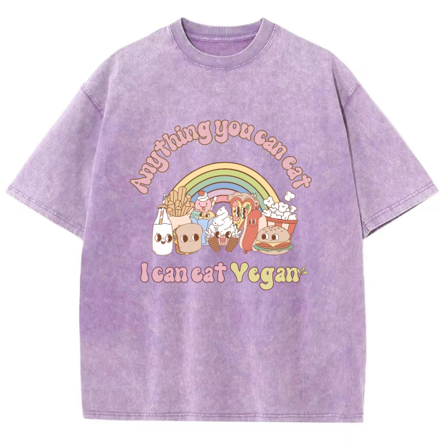 I Can Eat Yegan Unisex Fit Washed T-Shirt